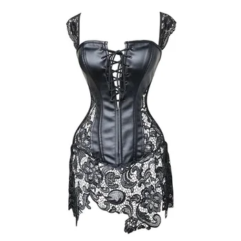 European And American Erotic Lingerie Lace Leather Corsets Siamese Court Corsets Waist Body Shaping Gathering Shaping Abdomen
European And American Erotic Lingerie Lace Leather Corsets Siamese Court Corsets Waist Body Shaping Gathering Shaping Abdomen