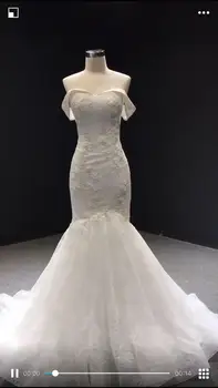 Mermaid Wedding Dress Lace up Back With 2m Long Train Bridal Gown robe de mariee Wedding Gown vestido de noiva
Mermaid Wedding Dress Lace up Back With 2m Long Train Bridal Gown robe de mariee Wedding Gown vestido de noiva