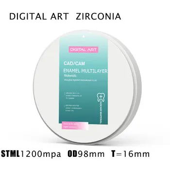 Digitalart Dental Zirconia Ceramic Blocks for Porcelain denture STML98mm16mmA1-D4
Digitalart Dental Zirconia Ceramic Blocks for Porcelain denture STML98mm16mmA1-D4