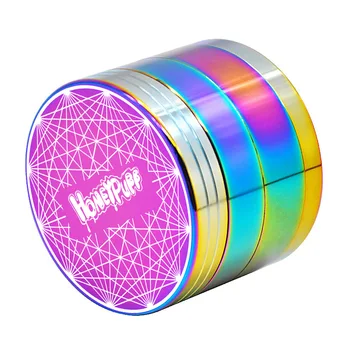 HONEYPUFF 63MM 4 Layer Herb Grinder Aluminum Spice Crusher Rainbow Color Tobacco Grinder with Sharp Diamond Teeth Crusher Miller
HONEYPUFF 63MM 4 Layer Herb Grinder Aluminum Spice Crusher Rainbow Color Tobacco Grinder with Sharp Diamond Teeth Crusher Miller