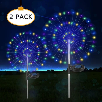2Pcs Solar Garden Lights 150 LED String Landscape Light-DIY Flowers Fireworks Trees for Walkway Patio Lawn Backyard
2Pcs Solar Garden Lights 150 LED String Landscape Light-DIY Flowers Fireworks Trees for Walkway Patio Lawn Backyard