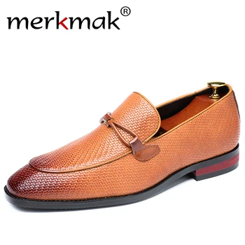 Merkmak Dress Shoes Men Knit Texture Flats Leather Oxford Shoes British Business Formal Marriage Party Wedding Shoes Big Size 48
Merkmak Dress Shoes Men Knit Texture Flats Leather Oxford Shoes British Business Formal Marriage Party Wedding Shoes Big Size 48