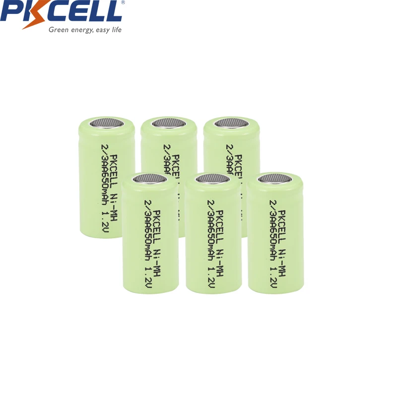 6PCS PKCELL 2/3 AA battery 1.2V NIMH rechargeable batteries flat top indurstry batteries for shaver toys
6PCS PKCELL 2/3 AA battery 1.2V NIMH rechargeable batteries flat top indurstry batteries for shaver toys
