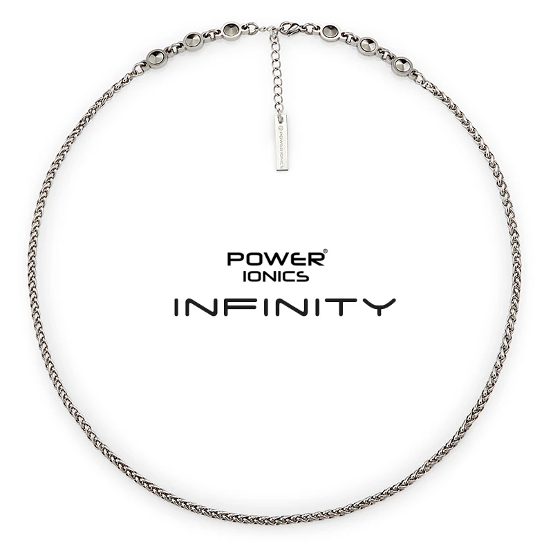 Power Ionics INFINITY Series New Trendy Fashion Jewelry Women Germanium 3mm Chain Necklace Free Engraved Gifts
Power Ionics INFINITY Series New Trendy Fashion Jewelry Women Germanium 3mm Chain Necklace Free Engraved Gifts