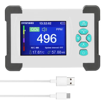 Portable CO2 Detector Carbon Dioxide Detector Useful Humidity Temperature Tester ℃/℉ Air Quality Monitor with Storage Case
Portable CO2 Detector Carbon Dioxide Detector Useful Humidity Temperature Tester ℃/℉ Air Quality Monitor with Storage Case