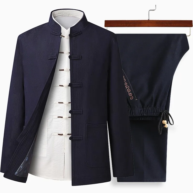 Autumn New Solid Tang Men's Jacket Suits Leisure Casual Loose Kung Fu Sets Chinese Style Button Costume Novelty Streetwear
Autumn New Solid Tang Men's Jacket Suits Leisure Casual Loose Kung Fu Sets Chinese Style Button Costume Novelty Streetwear