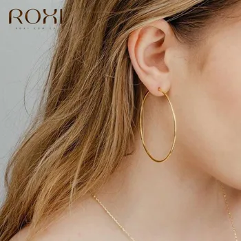 ROXI Large Hoop Earrings Big Smooth Circle Earrings 925 Sterling Silver Exaggerated Brand Loop Earrings for Women Jewelry Brinco
ROXI Large Hoop Earrings Big Smooth Circle Earrings 925 Sterling Silver Exaggerated Brand Loop Earrings for Women Jewelry Brinco