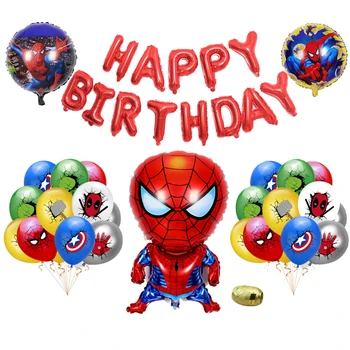 17pcs/set Spiderman Balloon Inflatable Captain America Helium Balloons Birthday Party Decoration kids ballon globos 
17pcs/set Spiderman Balloon Inflatable Captain America Helium Balloons Birthday Party Decoration kids ballon globos