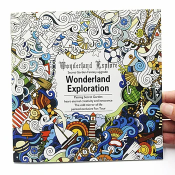 1PCS Creative 24 Pages English Version Wonderland Exploration Coloring Book For Adult Relieve Stress Graffiti Drawing Art Book
1PCS Creative 24 Pages English Version Wonderland Exploration Coloring Book For Adult Relieve Stress Graffiti Drawing Art Book