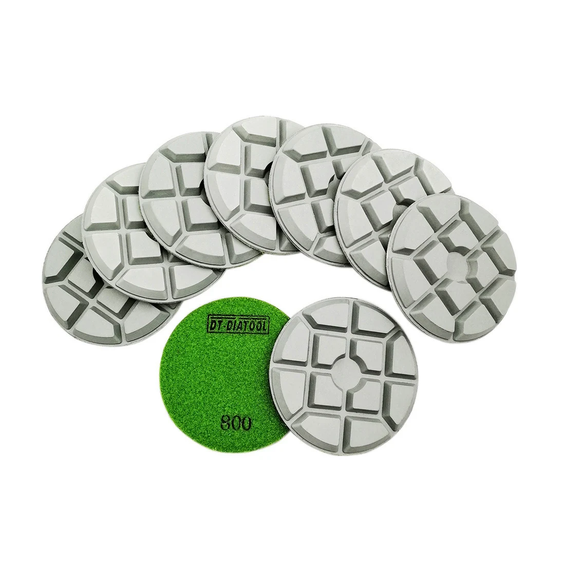 

DIATOOL 9pcs/pk Dia 100mm/4inch Grit#800 Diamond Concrete Polishing Pads Resin Bond Sanding Discs For Concrete Floor