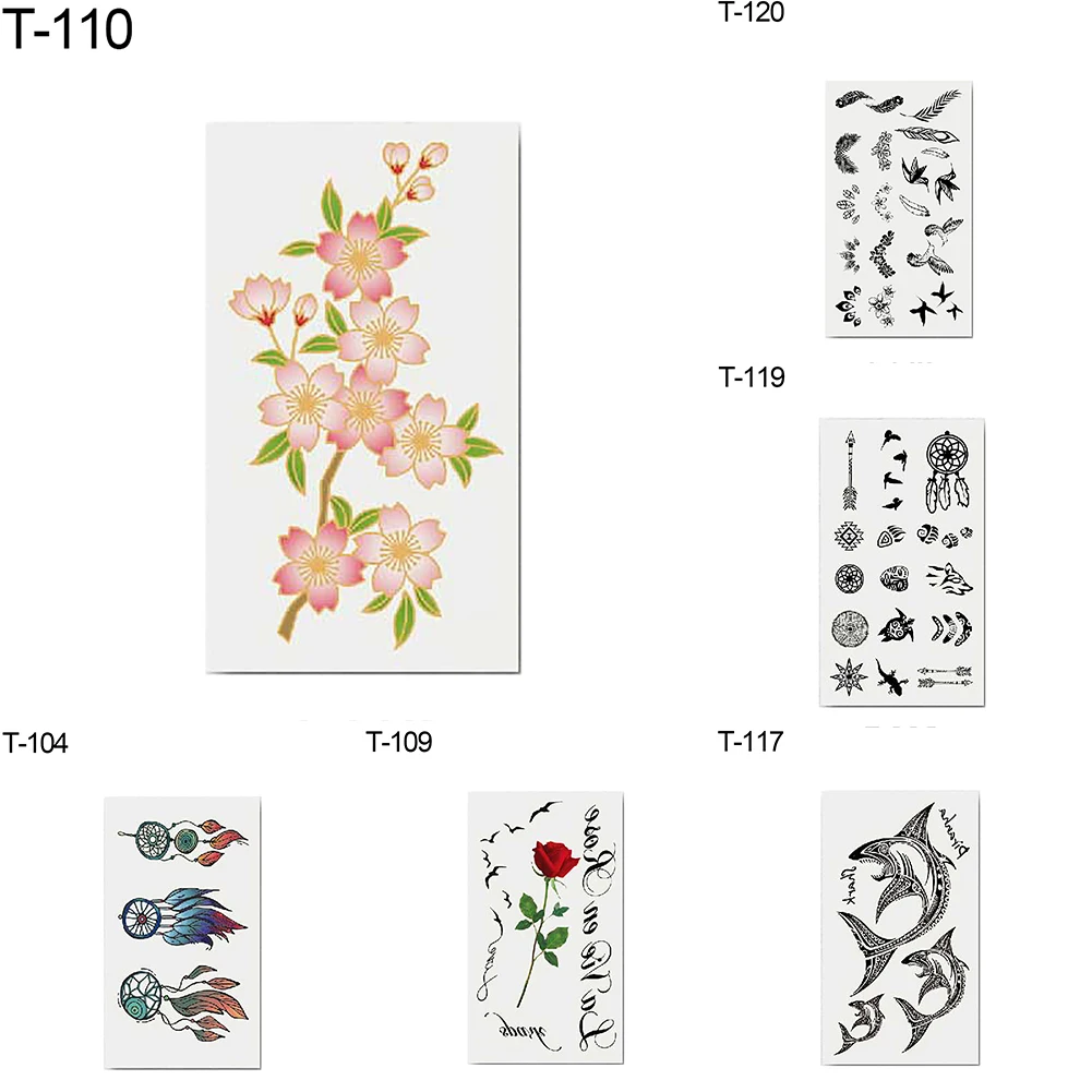 Cool Unisex Long Lasting Arm Body Temporary Tattoo Waterproof Transfer Sticker Long lasting temporary tattoo suits for beach,