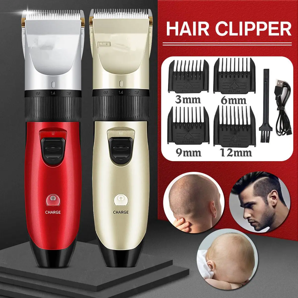 Waterproof electric hair clipper razor child baby men electric shaver hair trimmer cutting machine haircut with 4 Combs
Waterproof electric hair clipper razor child baby men electric shaver hair trimmer cutting machine haircut with 4 Combs