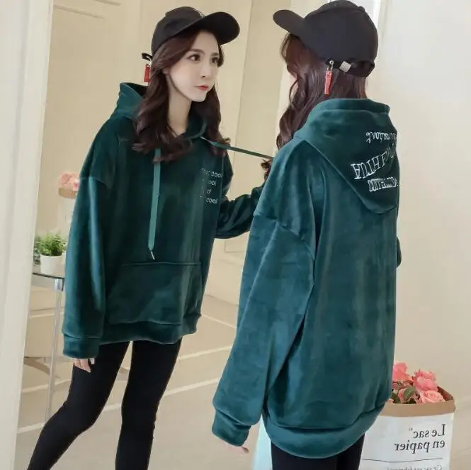 Hight Quality Autumn Winter Women Letter Hoodies Sweatshirts Thicken Long Sleeve Hoodies Sweatshirt Tops Pullover Jumper
Hight Quality Autumn Winter Women Letter Hoodies Sweatshirts Thicken Long Sleeve Hoodies Sweatshirt Tops Pullover Jumper