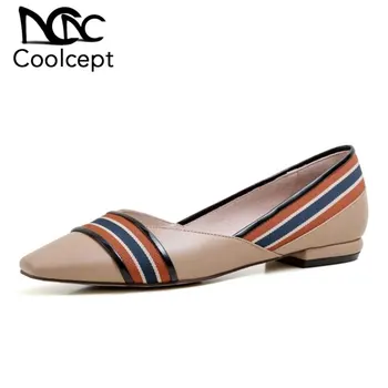 CoolCept Real Leather Women Shoes Mixed Color Slip On Women Flats Patchwork Square Toe Party Casual Female Footwear Size 34-39
CoolCept Real Leather Women Shoes Mixed Color Slip On Women Flats Patchwork Square Toe Party Casual Female Footwear Size 34-39