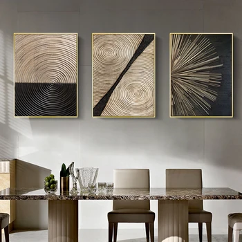 Wall Prints Abstract Retro Black Gold Wood Art Posters 3D Tree Ring Radial Lines Nordic Canvas Picture Home Decor Paintings
Wall Prints Abstract Retro Black Gold Wood Art Posters 3D Tree Ring Radial Lines Nordic Canvas Picture Home Decor Paintings