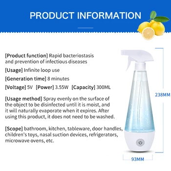 Portable Disinfectant Generator Sodium Hypochlorite Making Machine Watering Can Disinfect Tools Home Watering Can 1pc
Portable Disinfectant Generator Sodium Hypochlorite Making Machine Watering Can Disinfect Tools Home Watering Can 1pc