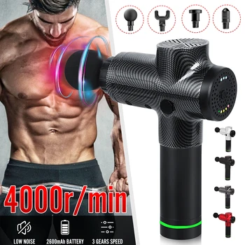 4000r/min Therapy Massage Guns 3 Gears Muscle Massager Pain Sport Massage Machine Relax Body Slimming Relief 4 Heads And Bag
4000r/min Therapy Massage Guns 3 Gears Muscle Massager Pain Sport Massage Machine Relax Body Slimming Relief 4 Heads And Bag