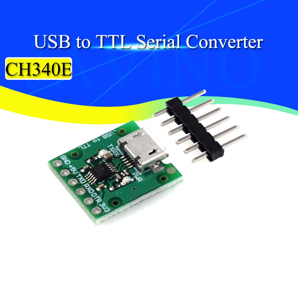 

CH340E USB to TTL Serial Converter,5V/3.3V Alternative CH340G Module For Arduino Pro mini