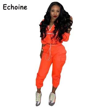 Echoine 2 Piece Set Women Patchwork With Zipper Short Tops +Loose Long Trouser Tracksuit For Women Sportwear Outfits Hot Sale
Echoine 2 Piece Set Women Patchwork With Zipper Short Tops +Loose Long Trouser Tracksuit For Women Sportwear Outfits Hot Sale