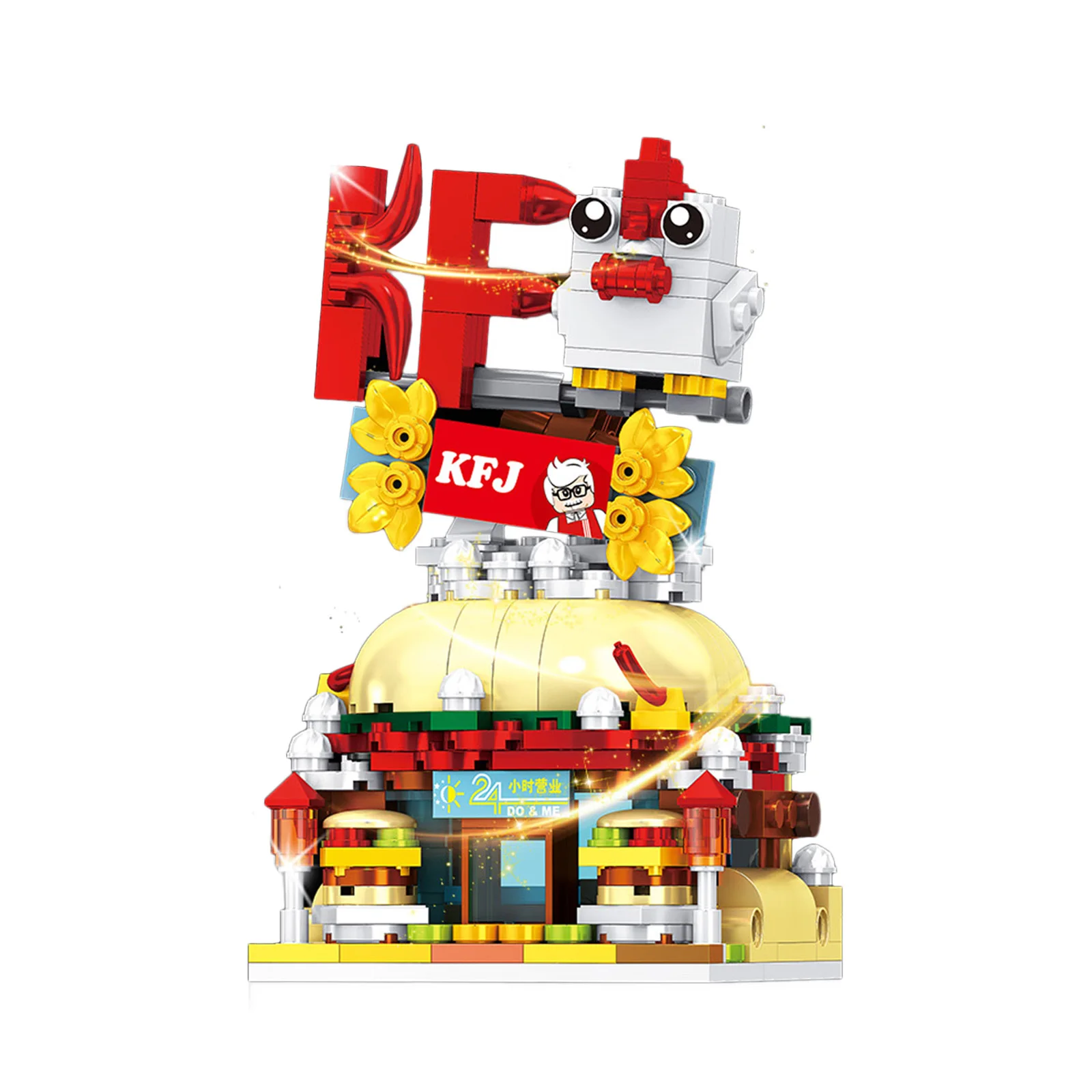 306Pcs Street View Series Burger Shop Bricks DIY Small Particle Building Block Model Kit Toys For Children Adult MOC City Series
306Pcs Street View Series Burger Shop Bricks DIY Small Particle Building Block Model Kit Toys For Children Adult MOC City Series