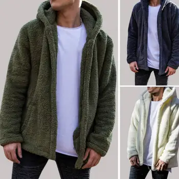 Casual Men Coat Autumn Winter Long Sleeve Solid Color Double-sided Plush Hooded Pockets Coat Fluffy Fleece Fur Male Hoodies Coat
Casual Men Coat Autumn Winter Long Sleeve Solid Color Double-sided Plush Hooded Pockets Coat Fluffy Fleece Fur Male Hoodies Coat