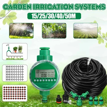 15/25/30/40/50m Hose Automatic Watering Timer Irrigation System Greenhouse Plant Kit for Flowers Plants Bonsai Intelligent Care
15/25/30/40/50m Hose Automatic Watering Timer Irrigation System Greenhouse Plant Kit for Flowers Plants Bonsai Intelligent Care