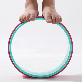 Yoga Wheel Dharma Yoga Prop Wheel Pose Thick Padding Yoga Roller for Back Pain Stretching Increased Flexibility 
Yoga Wheel Dharma Yoga Prop Wheel Pose Thick Padding Yoga Roller for Back Pain Stretching Increased Flexibility