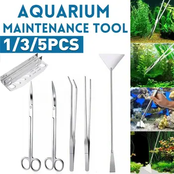 5Pcs Stainless Steel Aquarium Plant Tweezers Container Water Tank Scissors Tweezers For Live Plants Grass Accessory
5Pcs Stainless Steel Aquarium Plant Tweezers Container Water Tank Scissors Tweezers For Live Plants Grass Accessory