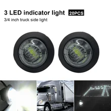 20PCS White Warning Lights for Trucks Trailers Tractors 3/4 Inch 3LED Mini Trailer Round Side Marker Lights 12V Smoked Shell
20PCS White Warning Lights for Trucks Trailers Tractors 3/4 Inch 3LED Mini Trailer Round Side Marker Lights 12V Smoked Shell
