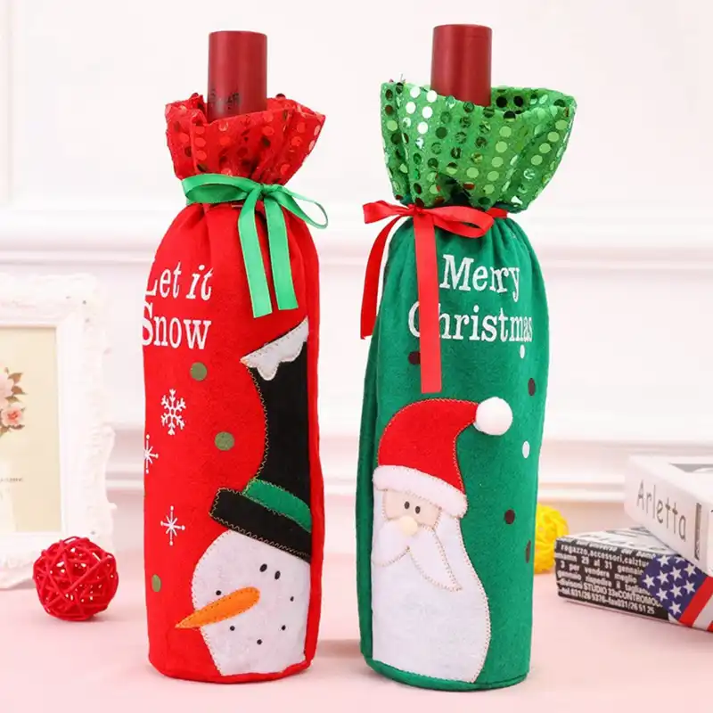 bag christmas decoration items creative embroidered santa claus