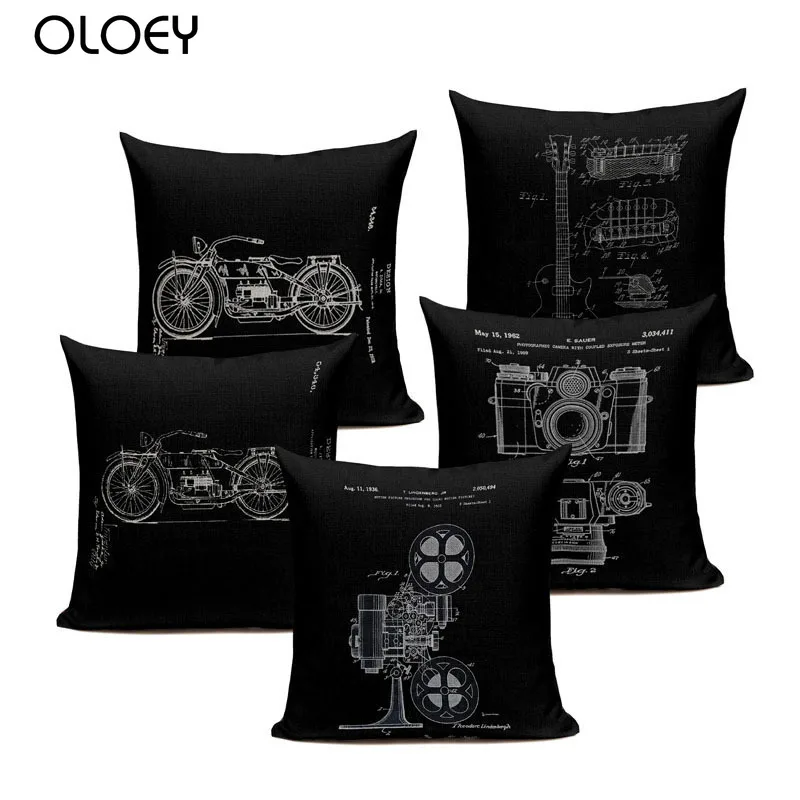 

Motorcycle Cushion Cover Polyester Square Cushion Cover Bedroom Cushion Cover Home Hotel Decoration Cushion Cover 45 * 45cm ..