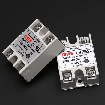 Single Phase Solid State Relay SSR 10DA/25DA/ 40DA DC control AC SSR without plastic cover 3-32V DC TO 24-380V AC SSR
Single Phase Solid State Relay SSR 10DA/25DA/ 40DA DC control AC SSR without plastic cover 3-32V DC TO 24-380V AC SSR