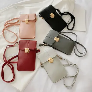 Leather Touch Screen Mobile Phone Purse Smartphone Wallet Shoulder Strap Handbag Women Tactile Outdoor Waterproof Bag
Leather Touch Screen Mobile Phone Purse Smartphone Wallet Shoulder Strap Handbag Women Tactile Outdoor Waterproof Bag
