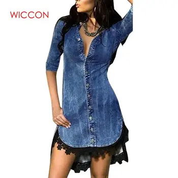 Female Casual Straight Ladies Shirt Plus Size Shirt New Arrival Women Cotton Fashion Denim Blouse Long Blue V-neck
Female Casual Straight Ladies Shirt Plus Size Shirt New Arrival Women Cotton Fashion Denim Blouse Long Blue V-neck