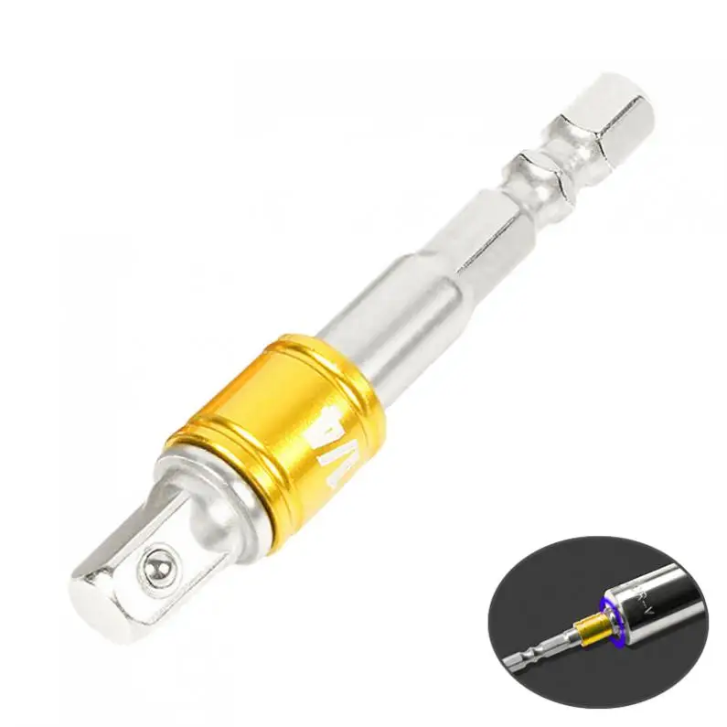 Socket Extension Conversion Adapter Hex Shank with 1/4" Square Head for Drill Bits Power Tool | Инструменты