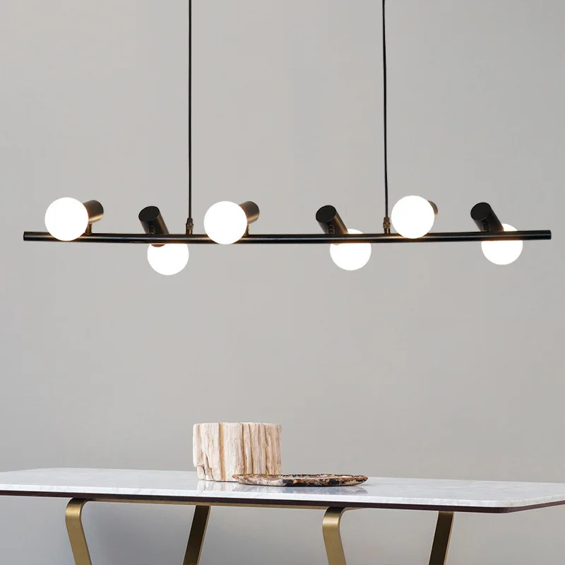 Фото Подвесной светильник в скандинавском стиле 6 светодиодных лампочек лофт для