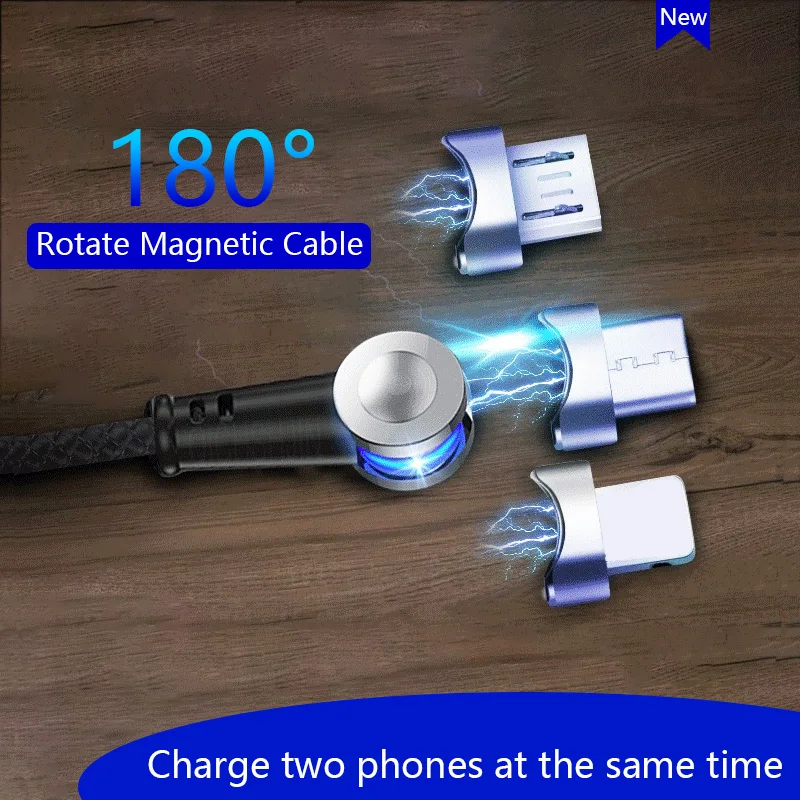 3A Magnetic Fast Charging Micro USB Type C Cable Charger Magnet Charging Cord Strong Durable Magnet Cable 180+360° Free Rotation
3A Magnetic Fast Charging Micro USB Type C Cable Charger Magnet Charging Cord Strong Durable Magnet Cable 180+360° Free Rotation