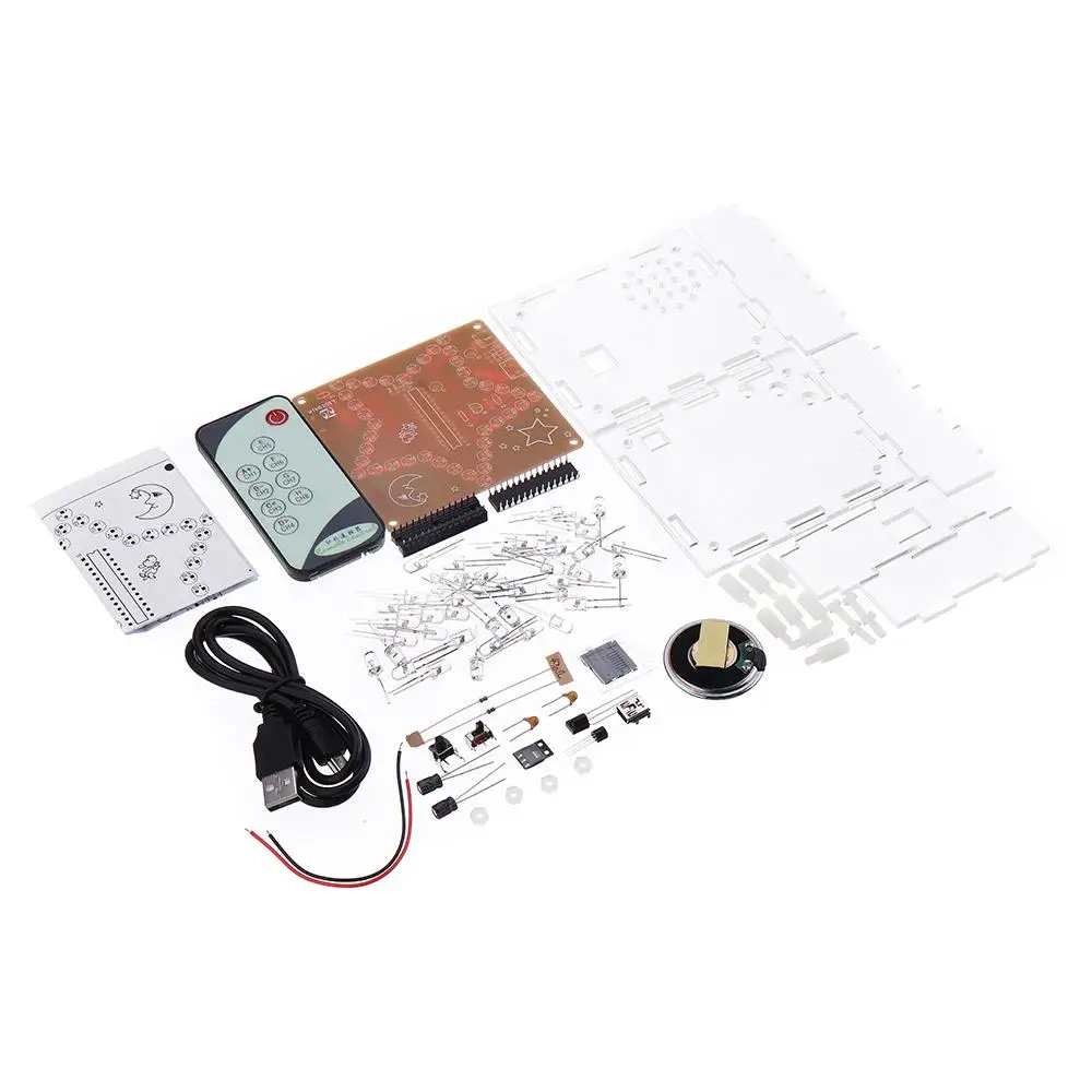 LEORY DIY LSD1941 Remote Control Colorful Star Light Electronic LED Flash Kit Support Downloadable Ringtones WAV Music Player
LEORY DIY LSD1941 Remote Control Colorful Star Light Electronic LED Flash Kit Support Downloadable Ringtones WAV Music Player