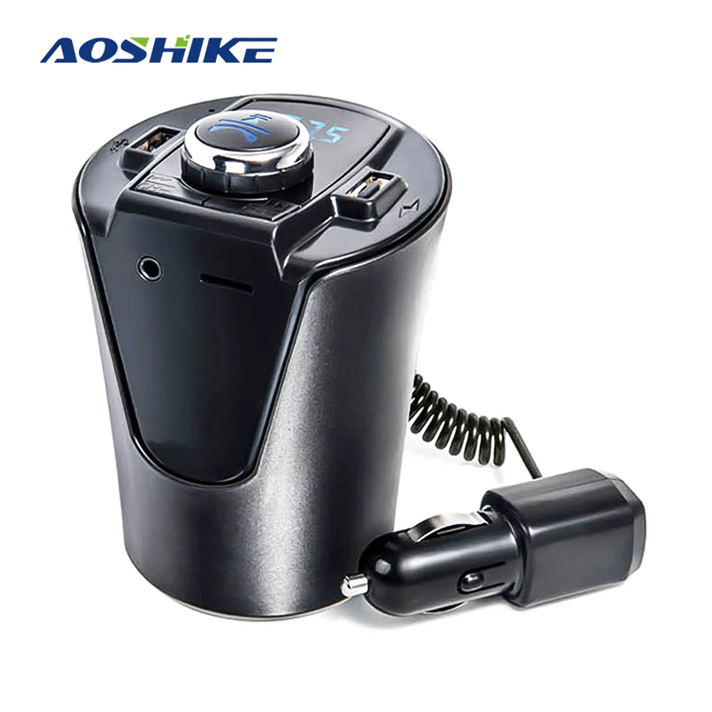 AOSHIKE Car Bluetooth FM Transmitter Cup Holder Hands Free Calling Support U Disk TF Card Dual USB Charger Music Player
AOSHIKE Car Bluetooth FM Transmitter Cup Holder Hands Free Calling Support U Disk TF Card Dual USB Charger Music Player