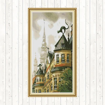 Black Cat on The Roof DIY Needlework Counted Cross-stitch Patterns DMC 14ct Print Canvas for Embroidery Count Fabric Home Decor
Black Cat on The Roof DIY Needlework Counted Cross-stitch Patterns DMC 14ct Print Canvas for Embroidery Count Fabric Home Decor