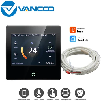 Vancoo WiFi Tuya Smart Thermostat 220V Electric Heating Temperature Controller with Celsius/Fahrenheit with Alexa Google Home 
Vancoo WiFi Tuya Smart Thermostat 220V Electric Heating Temperature Controller with Celsius/Fahrenheit with Alexa Google Home