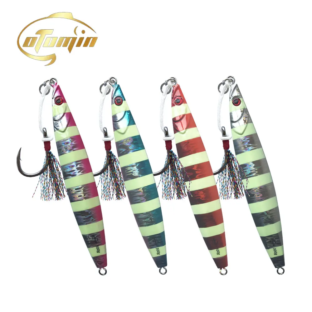 otomin Slow Metal Jigging With Hooks Sinking Heavy Glow Jig 4 Colors 300g400g Slow Falling luminous Lure Boat Fishing Jigs Bait
otomin Slow Metal Jigging With Hooks Sinking Heavy Glow Jig 4 Colors 300g400g Slow Falling luminous Lure Boat Fishing Jigs Bait