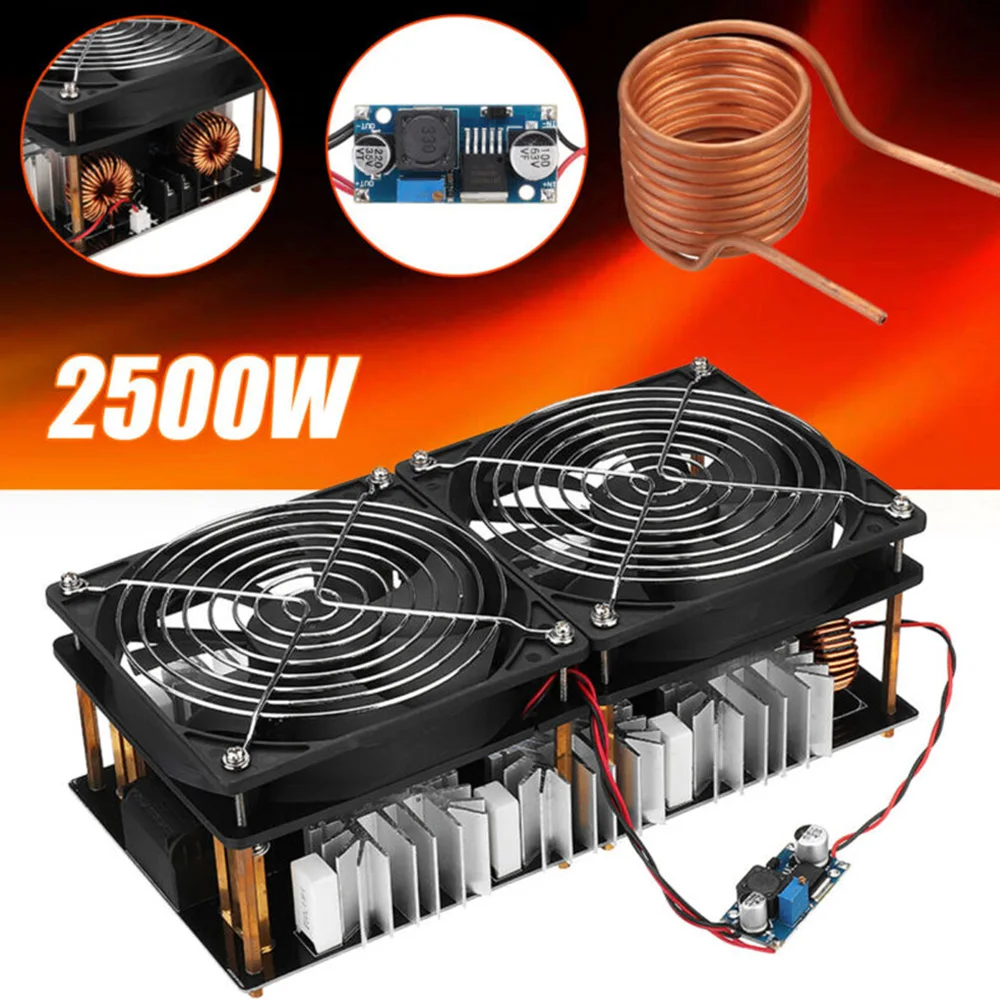 Induction Heating Board PCB Module 2500W 50A With Copper Tube Dual Fans Garden Home Supply Tools
Induction Heating Board PCB Module 2500W 50A With Copper Tube Dual Fans Garden Home Supply Tools
