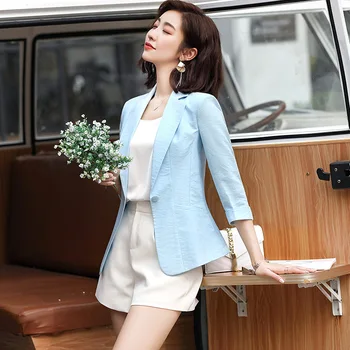 OL Temperament Wear Slim-Fit Women 's Small Suit Jacket Blazer Female Spring And Autumn Thin Three-Quarter Sleeve Casual Blazer
OL Temperament Wear Slim-Fit Women 's Small Suit Jacket Blazer Female Spring And Autumn Thin Three-Quarter Sleeve Casual Blazer