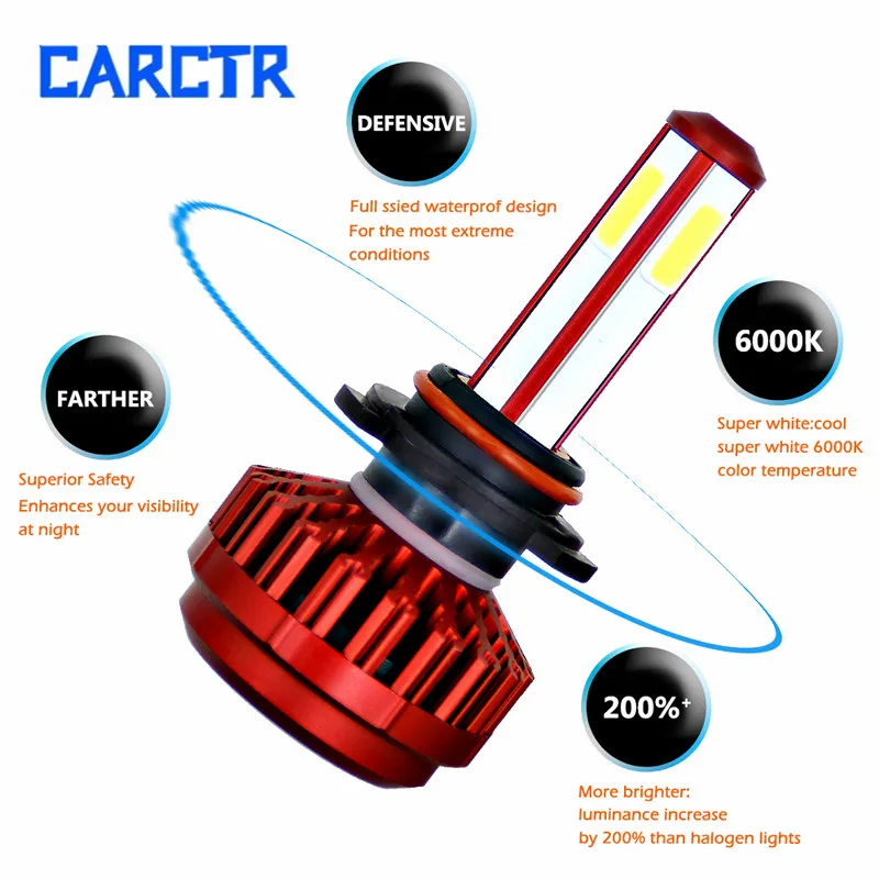 CARCTR H11 Led Car Headlight Bulbs H9 H8 LED 9005 HB3 H10 9006 HB4 H7 Led Lights Auto Headlamp Car Light Bulb 40W
CARCTR H11 Led Car Headlight Bulbs H9 H8 LED 9005 HB3 H10 9006 HB4 H7 Led Lights Auto Headlamp Car Light Bulb 40W