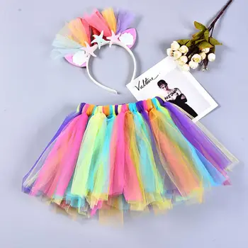 Toddler Girls Ballet Dance Tutu Skirt Fishtail Flower Headband Set Layered Rainbow Ruffled Tulle Pettiskirt Party Costume 3-8T
Toddler Girls Ballet Dance Tutu Skirt Fishtail Flower Headband Set Layered Rainbow Ruffled Tulle Pettiskirt Party Costume 3-8T