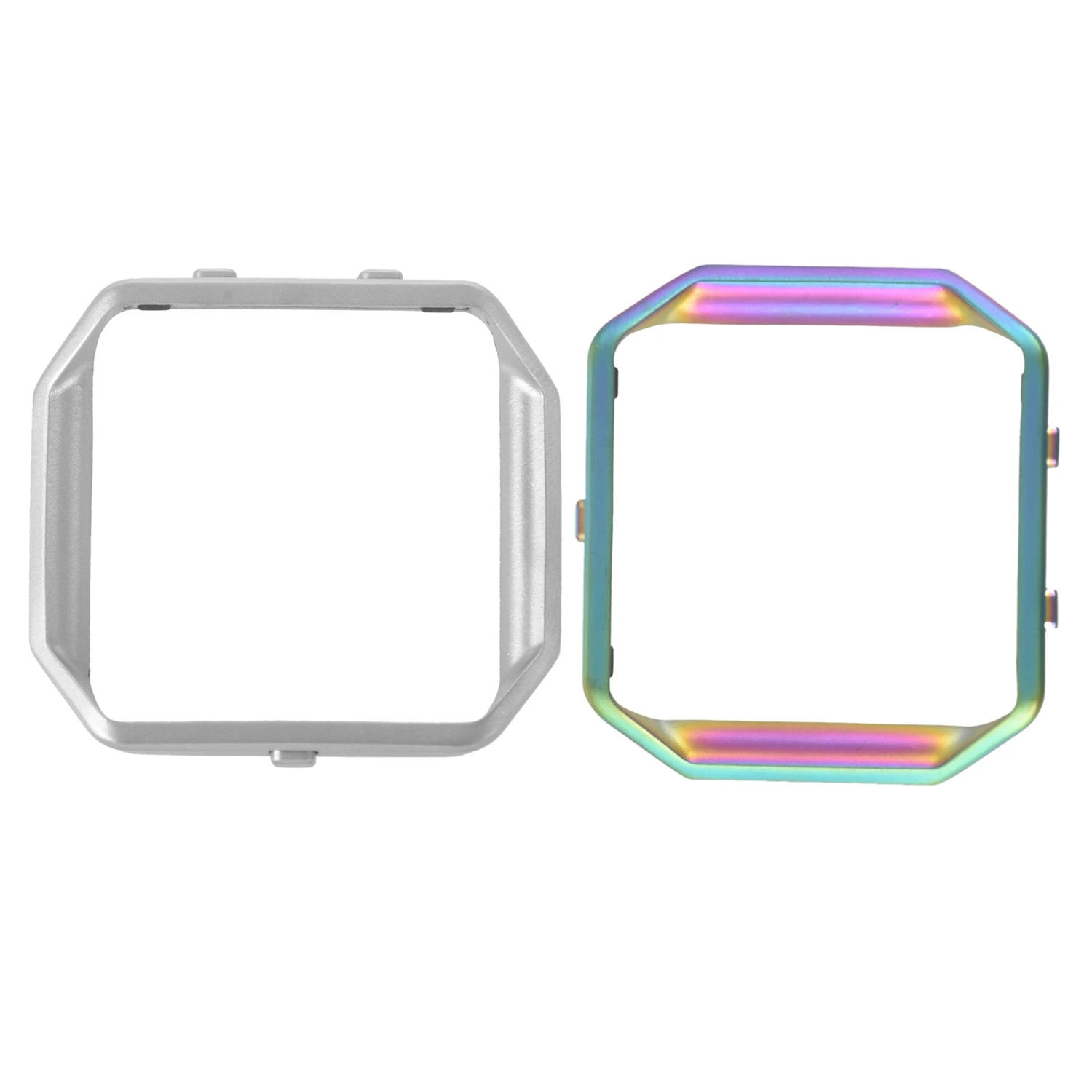 2x Stainless Steel Metal Watch Frame Holder Shell for Fitbit Blaze Smart Silver color & Colorful | Электроника