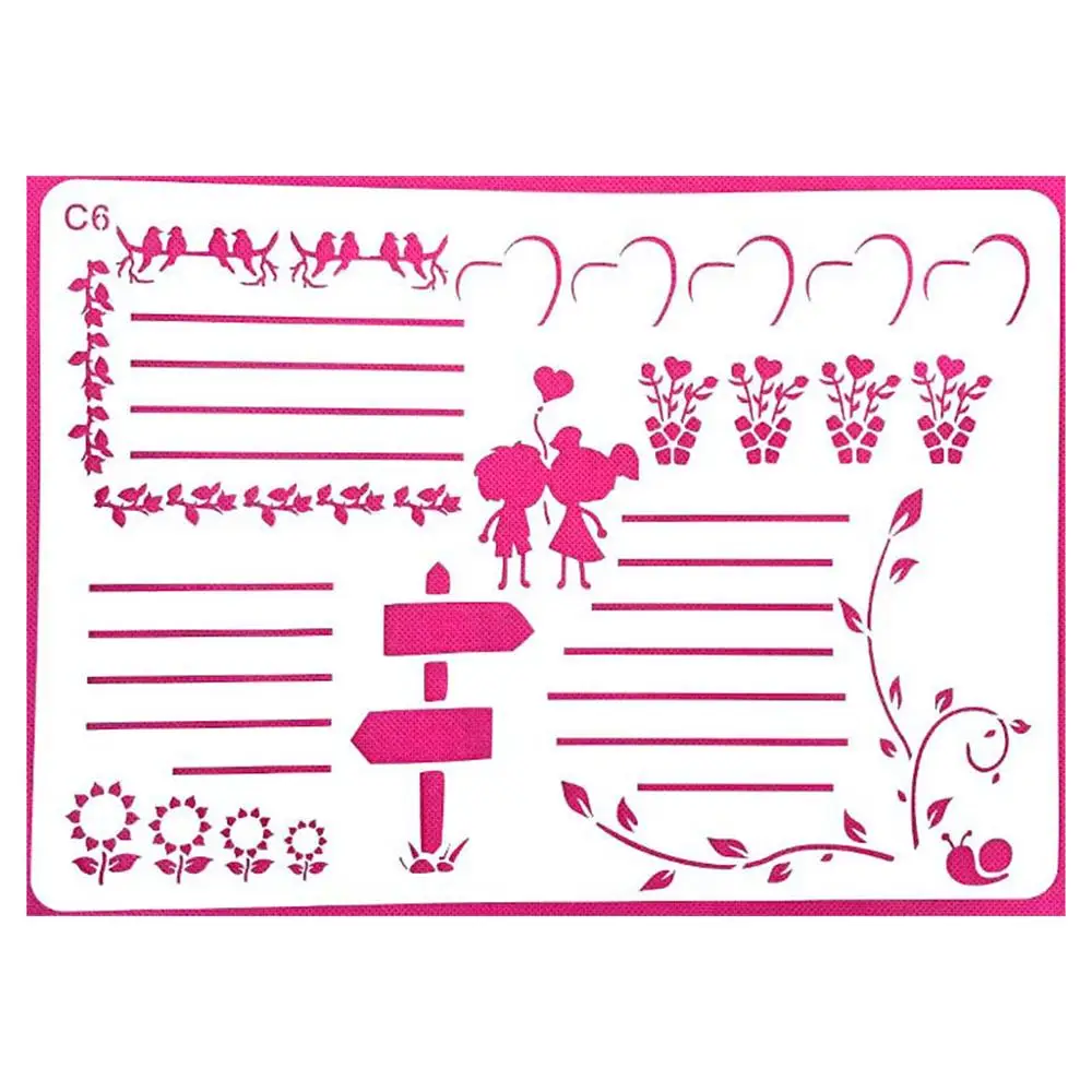 8PCS Office Supplies DIY Drawing Template For Diary Journal Stencils Plastic Craft Notebook Schedule Book Scrapbook Notepad
8PCS Office Supplies DIY Drawing Template For Diary Journal Stencils Plastic Craft Notebook Schedule Book Scrapbook Notepad