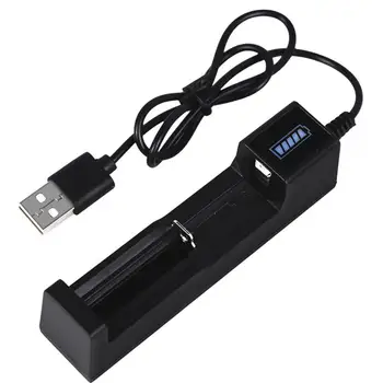 1 Slot USB Port LED Indicator Smart Charger Adapter for Rechargeable Battery 18650 18500 18350 16650 16340 14650 14500 10440