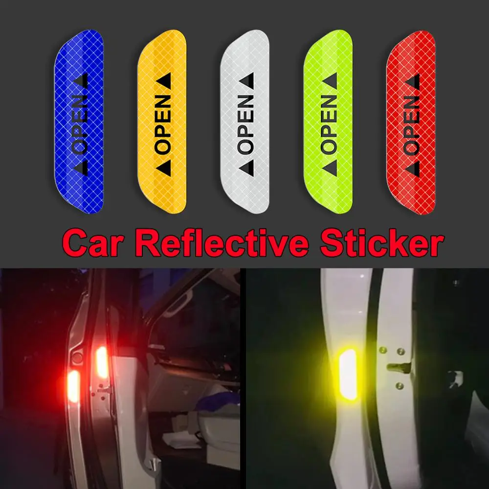 4Pcs Car Door Stickers Universal Safety Warning Mark OPEN High Reflective Tape Door Stickers Auto Driving Exterior Accessories
4Pcs Car Door Stickers Universal Safety Warning Mark OPEN High Reflective Tape Door Stickers Auto Driving Exterior Accessories